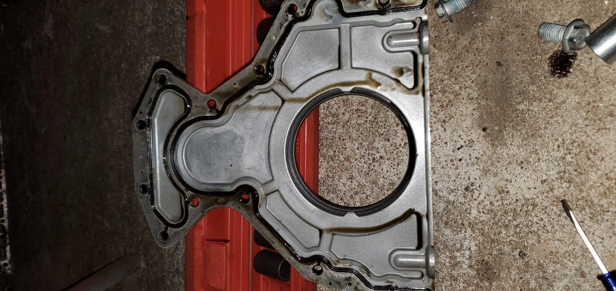 Rear cover off.