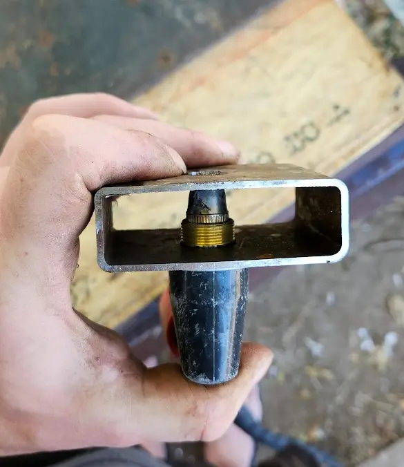 Image showing my homemade torch guide