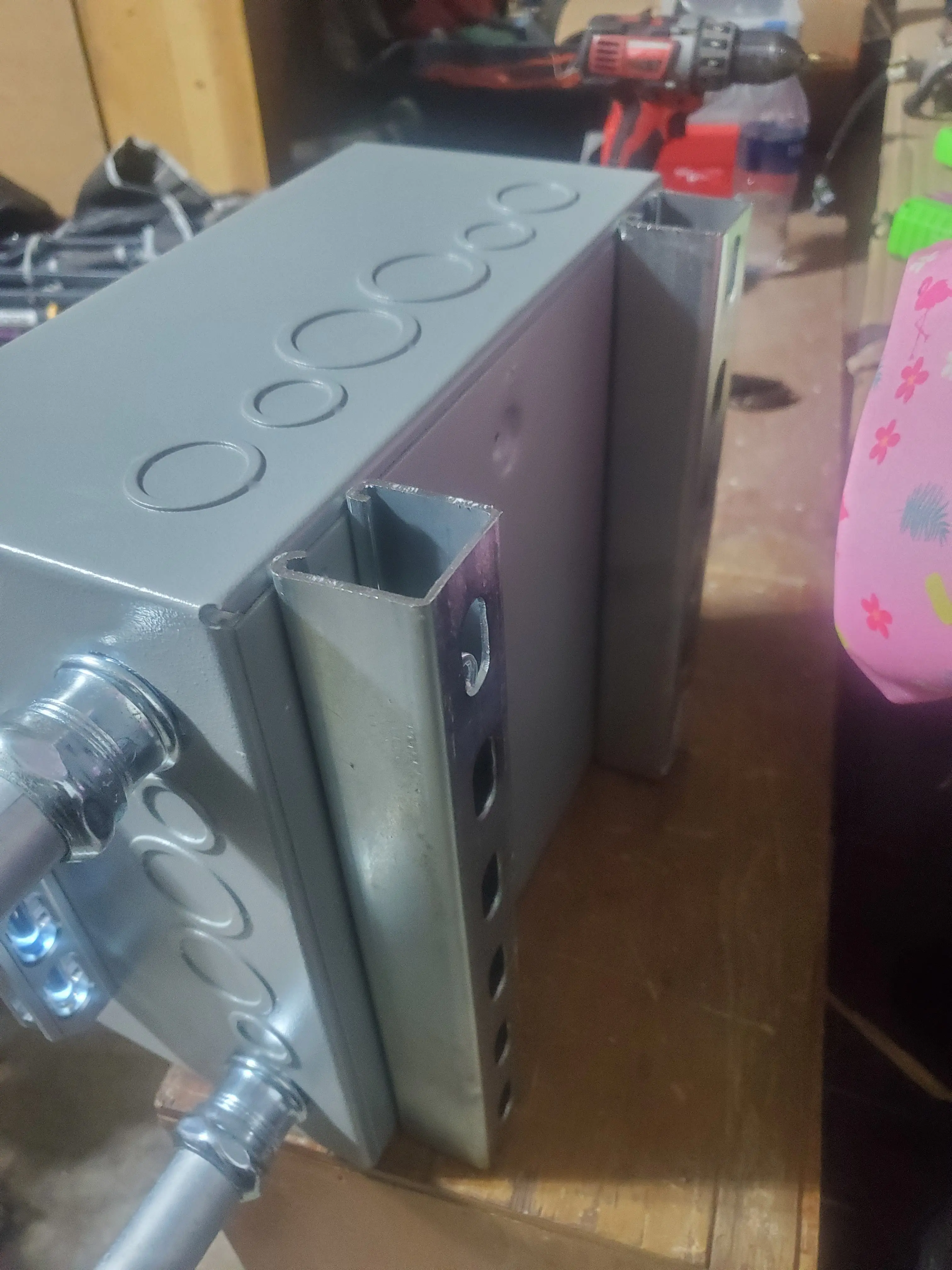Addon box with rails mounted
