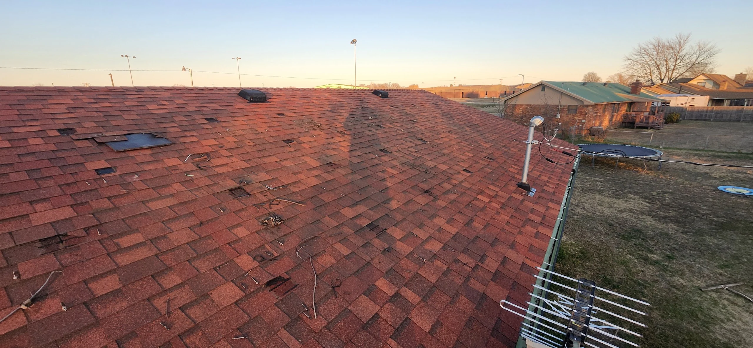 Roof after the panels came off
