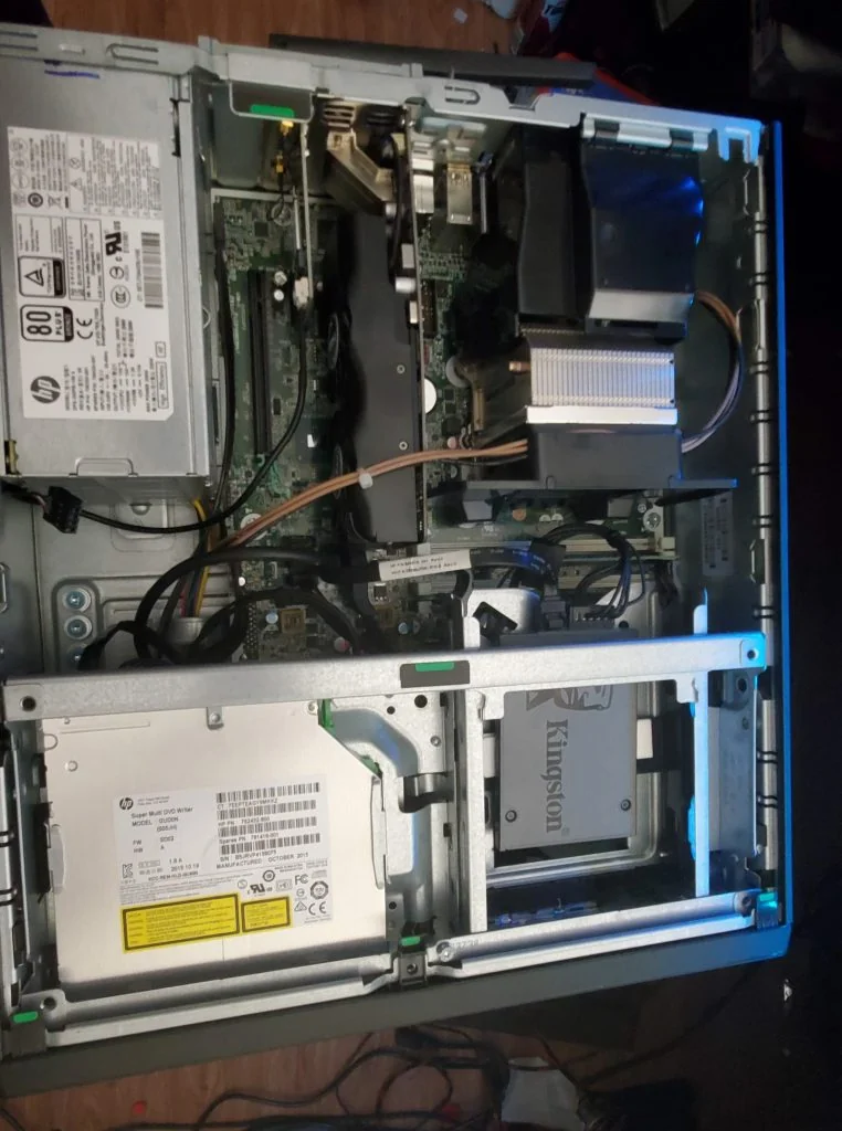Showing how compact everything is when closed up.