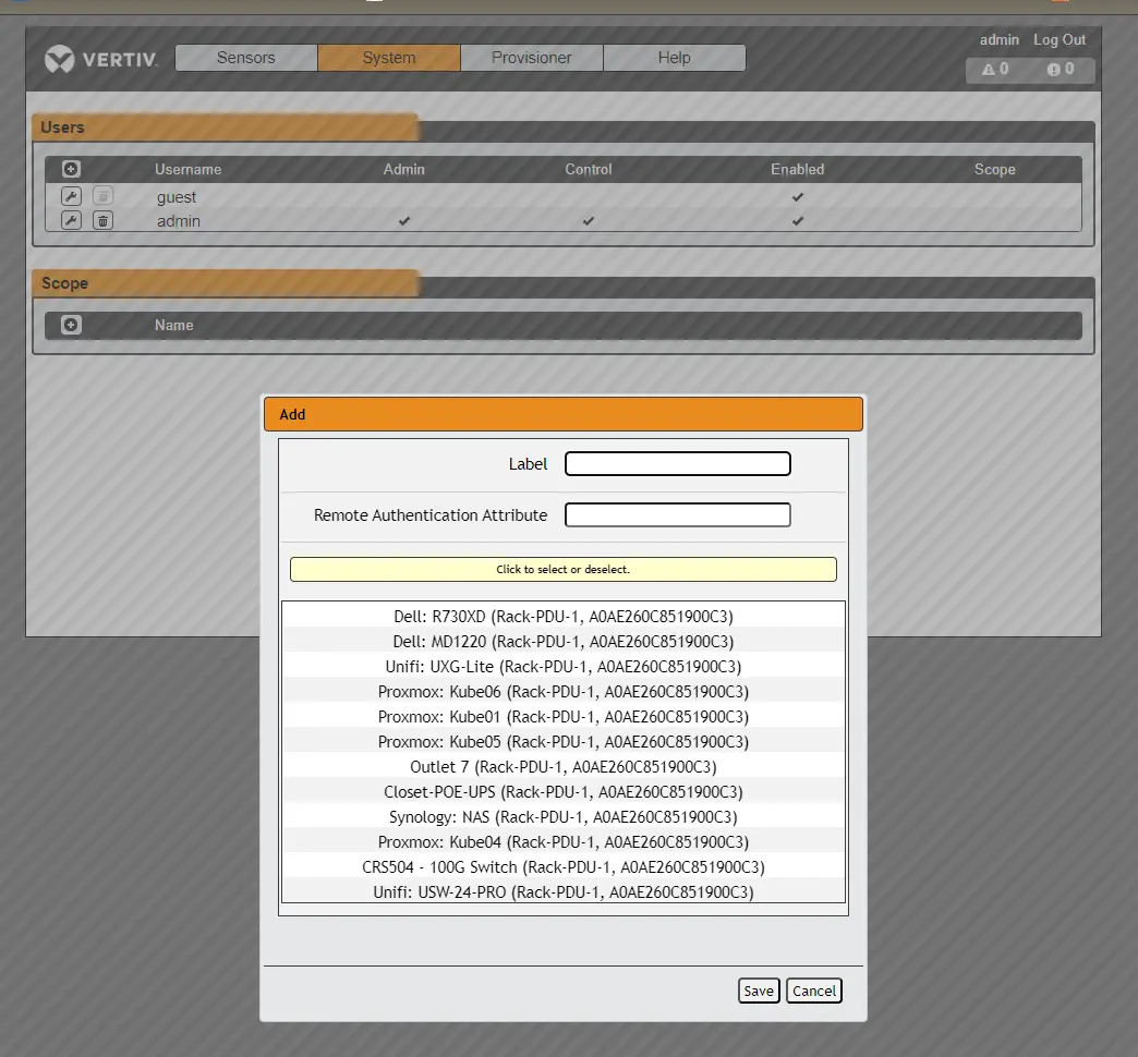Users Tab