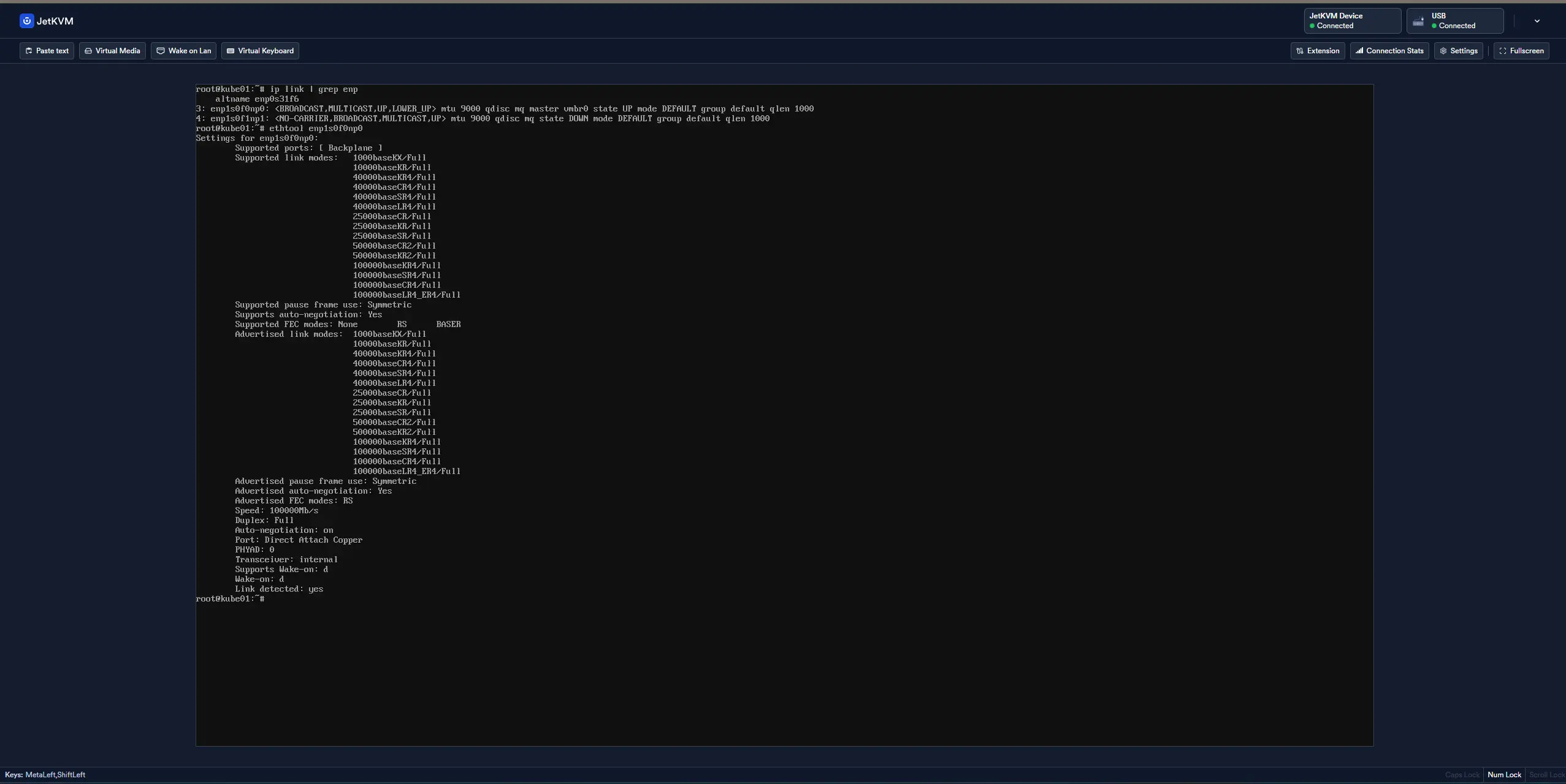Image of JetKVM with remote PC pulled up